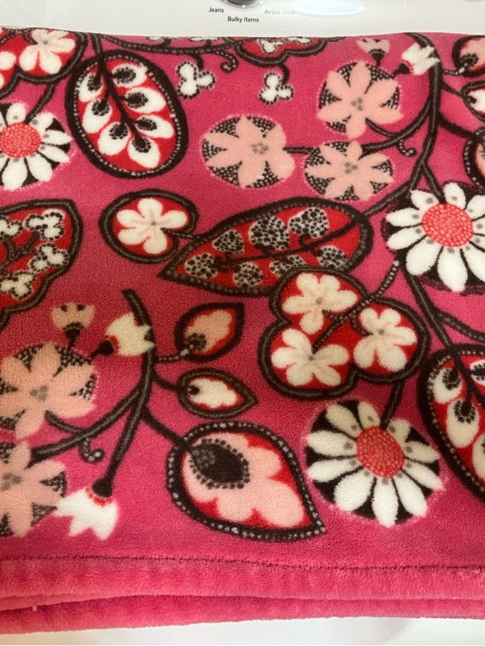Vera Bradley Floral Pink Plush Blanket